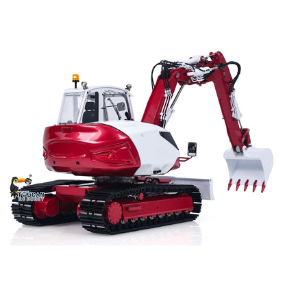 15MC LESU Metal 1/14 Hydraulic RC Excavator MC15 4 Arms Remote Control Digger Model 9 Ways Valve Dual Pumps Light Sound Radio Battery