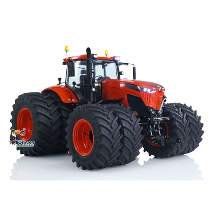 LESU 4x4 Metal 1/14 RC Hydraulic Tractor Car AOUE 1050 Radio Controlled Farm Truck Light Smoking Simulation Sound Differential