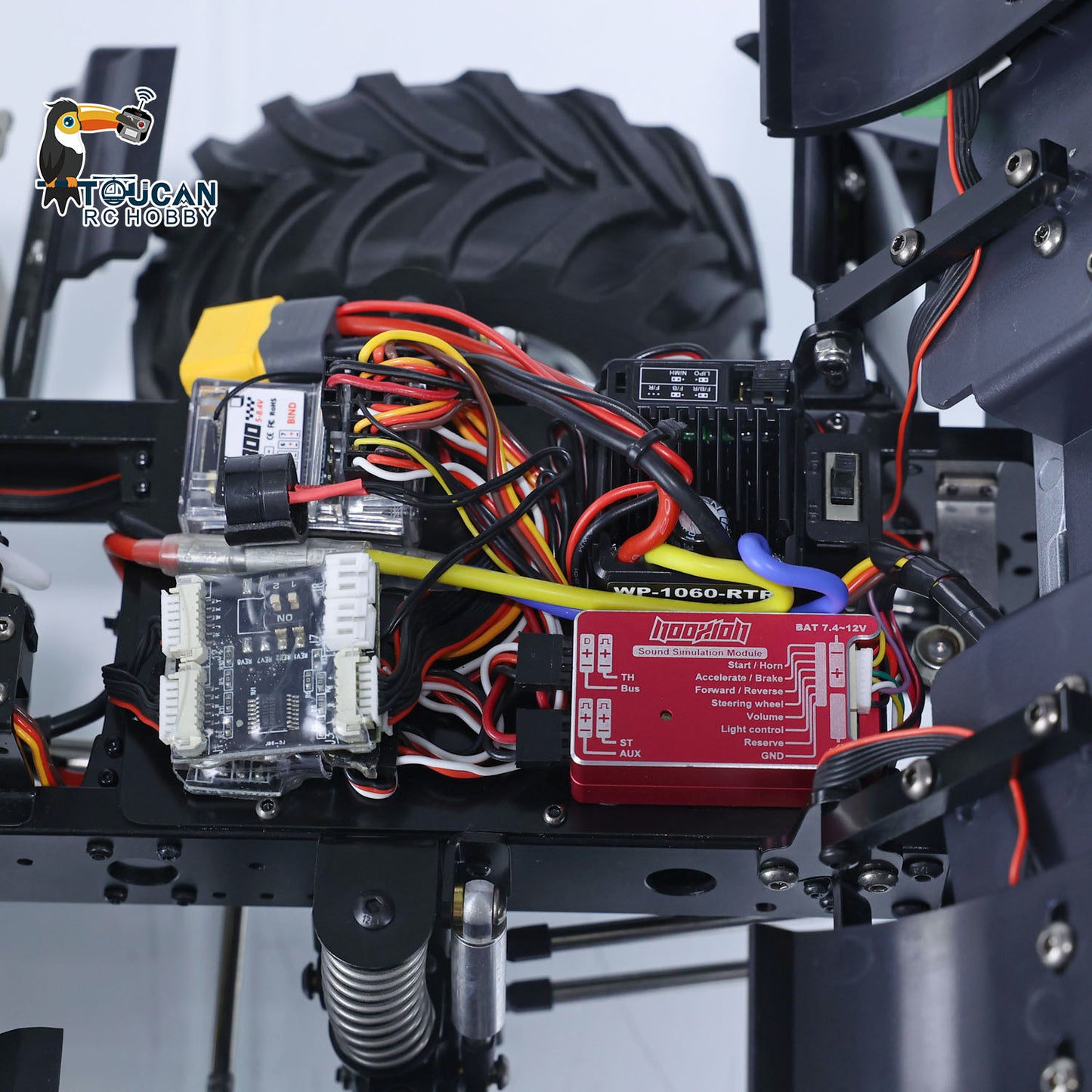 UNI U423 1/10 RC Rock Crawler Car RTR 4X4 4WD Remote Control Off-road Vehicles Metal Axles Bucket Light Sound DDF350 Radio Battery