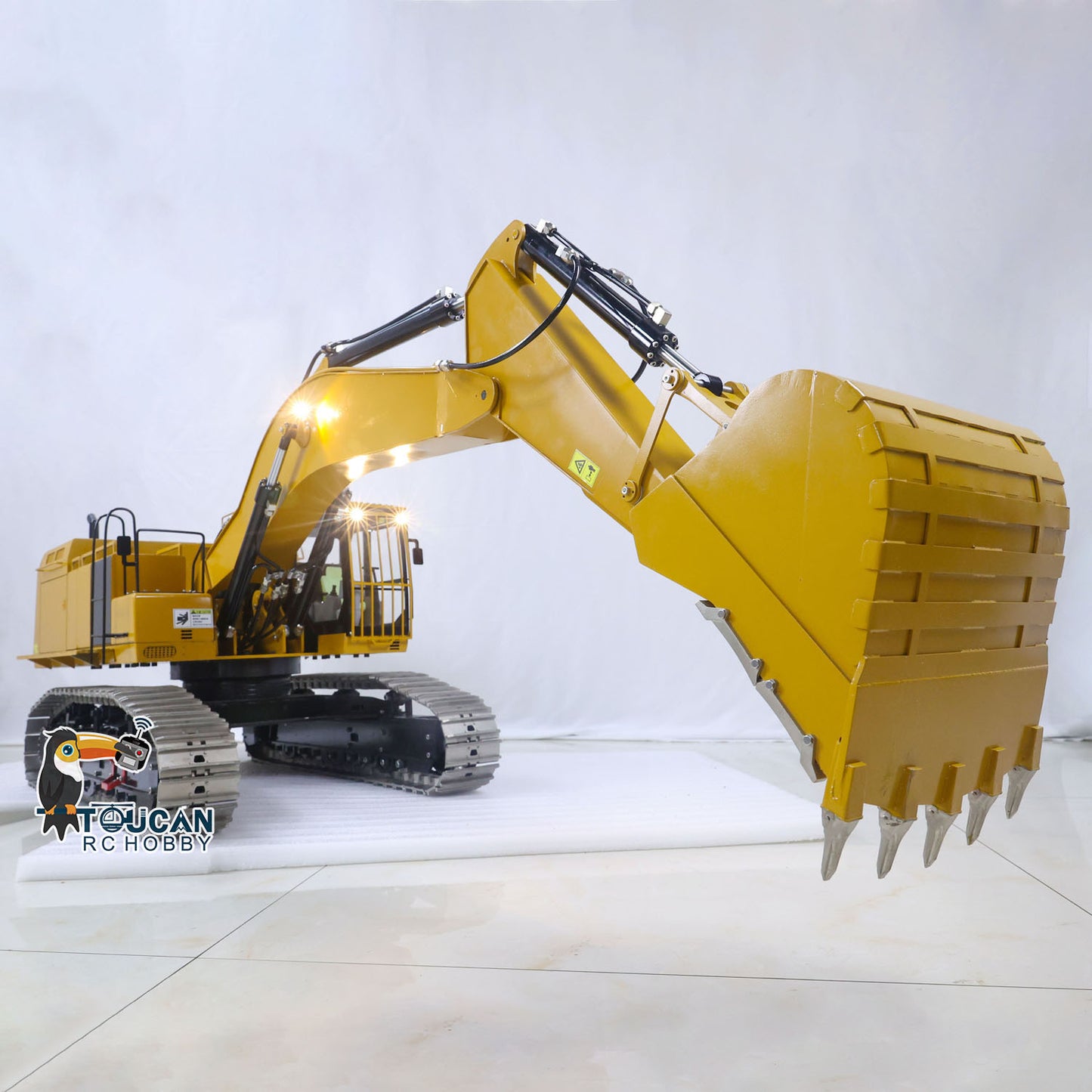 EN STOCK Métal 1/8 390F RC Excavatrice hydraulique Pelle Cisaille Ciseaux Grab Godet Ripper Coupleur à dégagement rapide