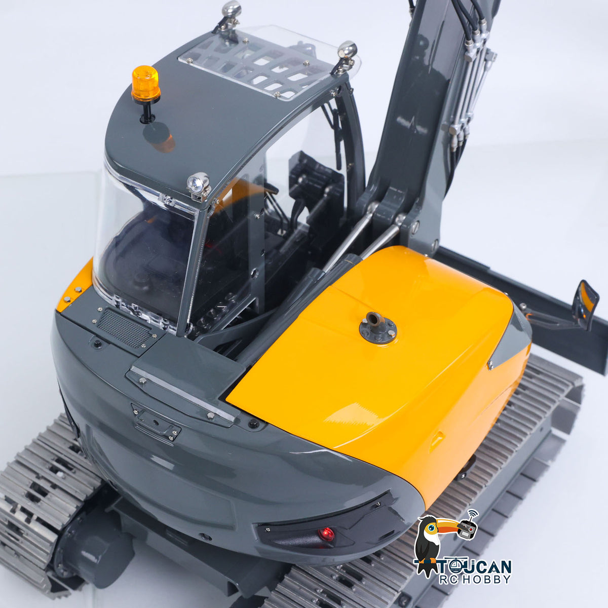 15MC LESU Metal 1/14 Hydraulic RC Excavator MC15 4 Arms Remote Control Digger Model 9 Ways Valve Dual Pumps Light Sound Radio Battery