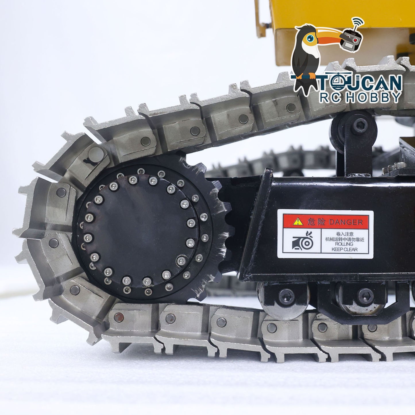 EN STOCK Métal 1/8 390F RC Excavatrice hydraulique Pelle Cisaille Ciseaux Grab Godet Ripper Coupleur à dégagement rapide