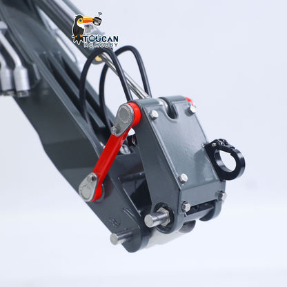 15MC LESU Metal 1/14 Hydraulic RC Excavator MC15 4 Arms Remote Control Digger Model 9 Ways Valve Dual Pumps Light Sound Radio Battery