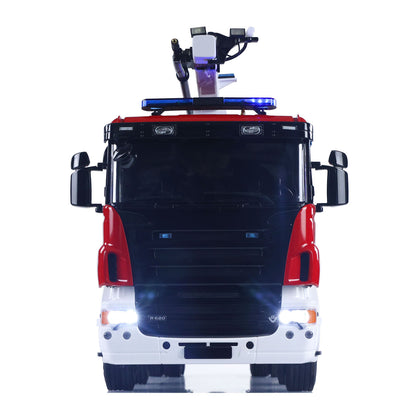 SC 8x4 1/14 Metal Chassis RC Snozzle High-reach Extendable Turret Fire Truck Car