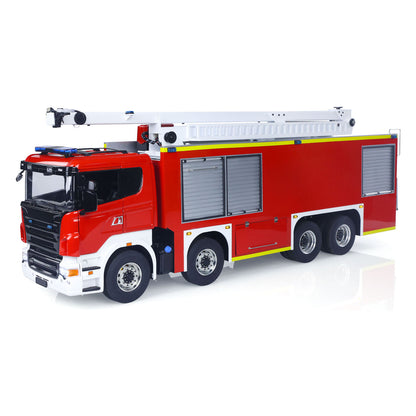 SC 8x4 1/14 Metal Chassis RC Snozzle High-reach Extendable Turret Fire Truck Car