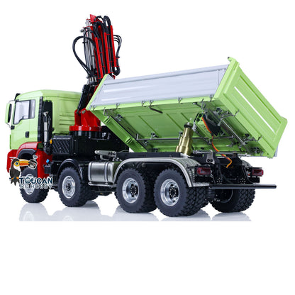 LESU 1/14 Metall MAN 8X8 RC Hydraulische Dumper Lkw Mit Kran Z0063