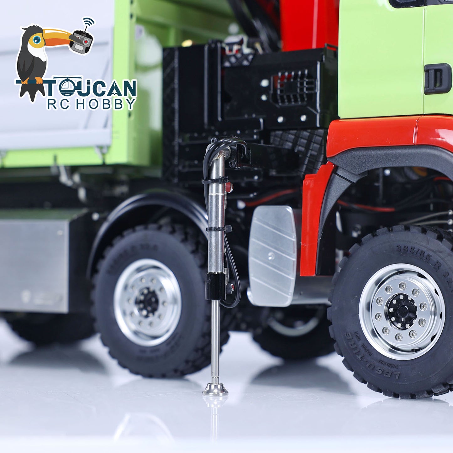 EN STOCK LESU 1/14 Métal MAN 8X8 RC Camion à benne basculante hydraulique avec grue Z0063