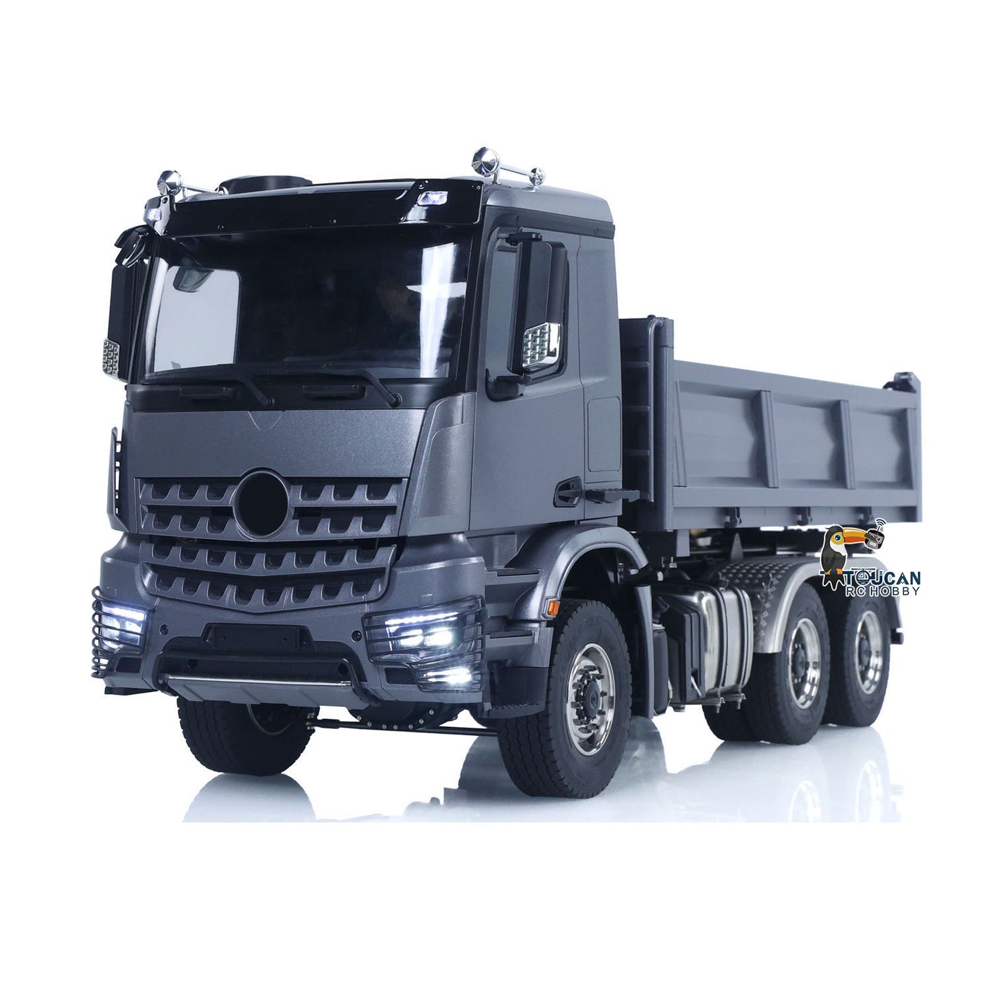 1/14 6x6 Hydraulic RC Dump Truck Metal Tipper Car FlySky I6S