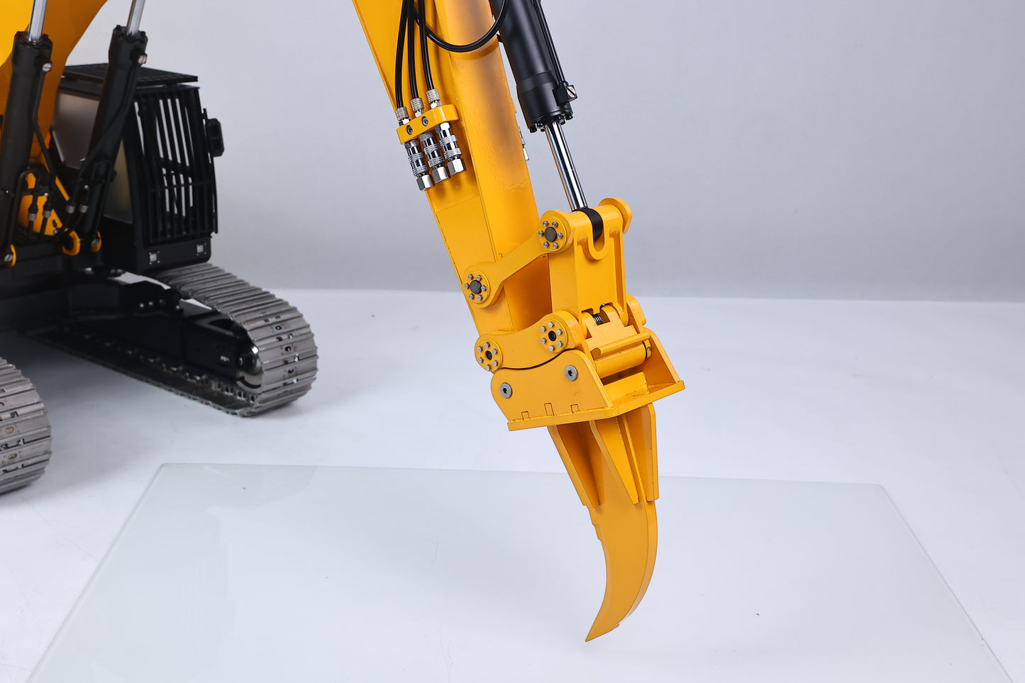 Metal Grading Bucket Ripper for 1/12 Hydraulic Remote Control Tracked Excavator C395 LR976 E650 RC Digger Model Construction Vehicle