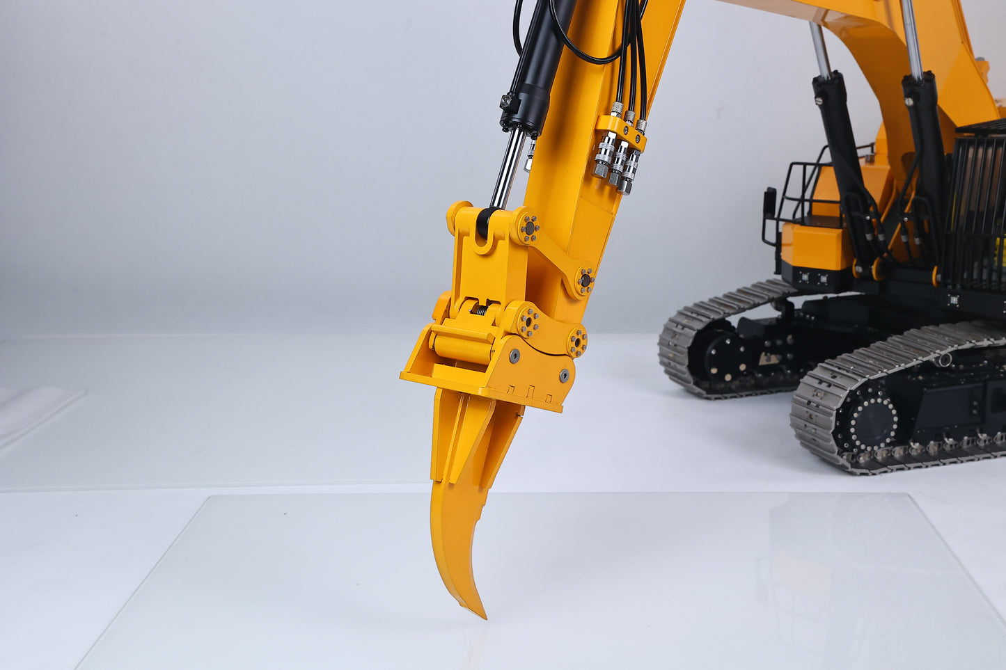 Metal Grading Bucket Ripper for 1/12 Hydraulic Remote Control Tracked Excavator C395 LR976 E650 RC Digger Model Construction Vehicle