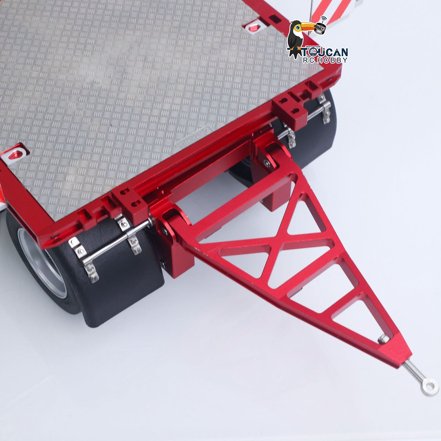 4-Axles Metal Hydraulic Trailer W/ Supported Leg for 1/14 Remote Control Tractor Truck 56379 56375 TAMIYA RC Dumper 56366 RC Lorry Car Model