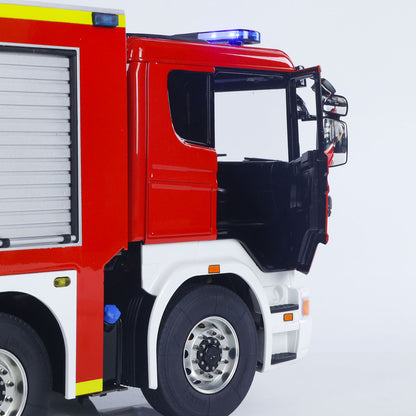 SC 8x4 1/14 Metal Chassis RC Snozzle High-reach Extendable Turret Fire Truck Car