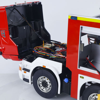 SC 8x4 1/14 Metal Chassis RC Snozzle High-reach Extendable Turret Fire Truck Car