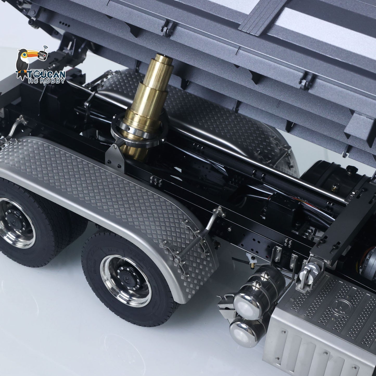 1/14 6x6 Hydraulic RC Dump Truck Metal Tipper Car FlySky I6S