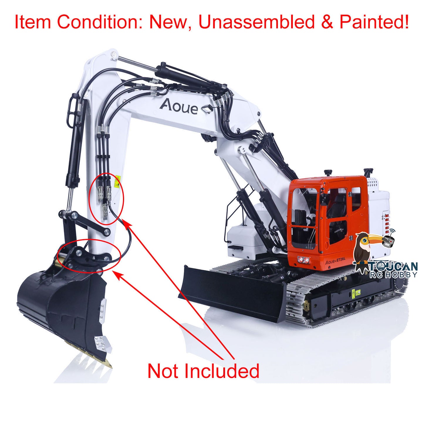 LESU 1/14 Aoue Metal ET26L Painted Unassembled Hydraulic Three-section RC Excavator B0012