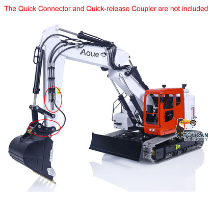 LESU 1/14 Aoue Metal ET26L Painted Assembled RTR Hydraulic Three-section RC Excavator B0012 With Crystal Display