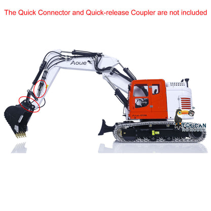 LESU 1/14 Aoue Metal ET26L Painted Assembled RTR Hydraulic Three-section RC Excavator B0012 With Crystal Display