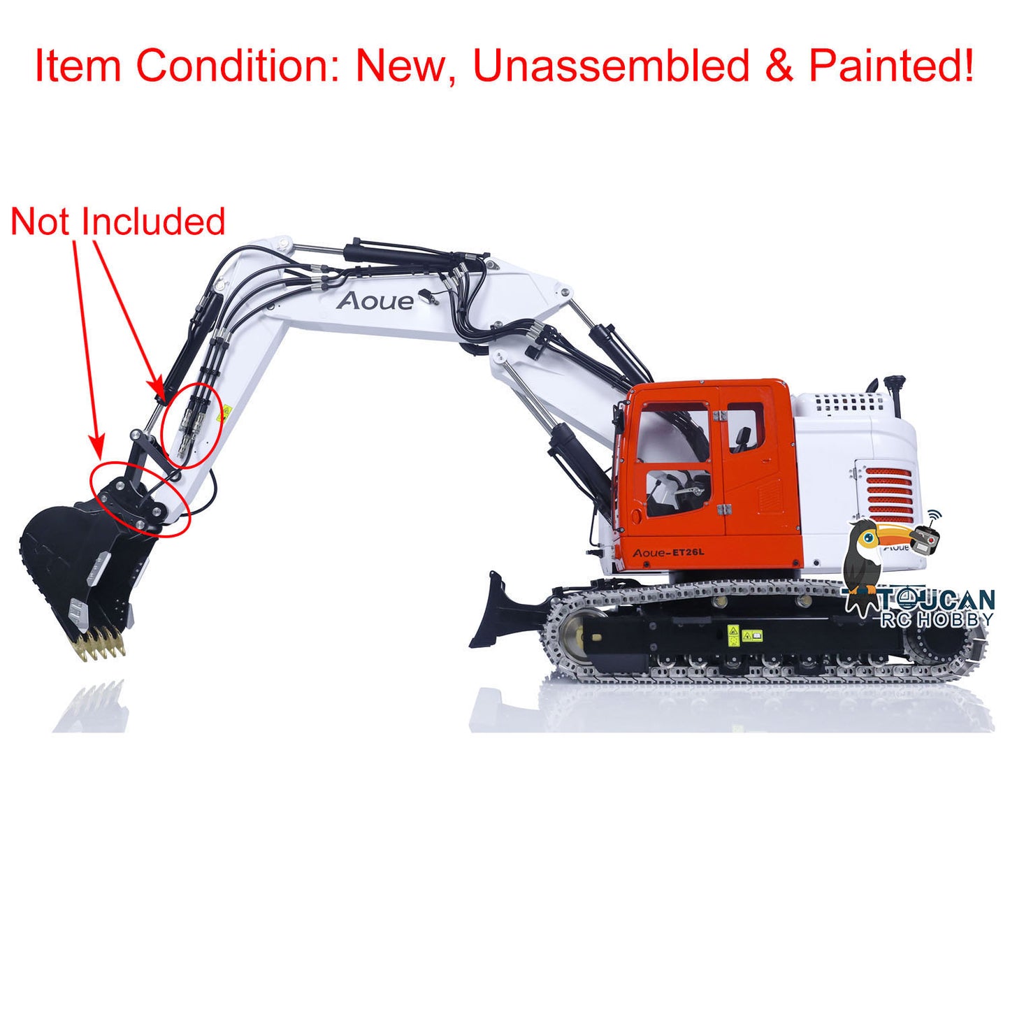 LESU 1/14 Aoue Metal ET26L Painted Unassembled Hydraulic Three-section RC Excavator B0012