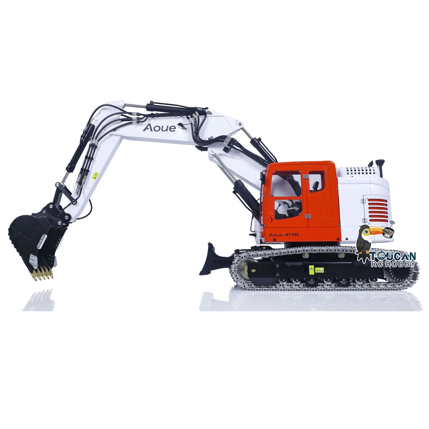 LESU 1/14 Aoue Metal ET26L Painted Assembled RTR Hydraulic Three-section RC Excavator B0012 With PL18EV Transmitter Smoke Function