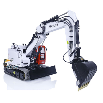 LESU 1/14 Aoue Metal ET26L Painted Assembled RTR Hydraulic Three-section RC Excavator B0012 With PL18EV Transmitter Smoke Function