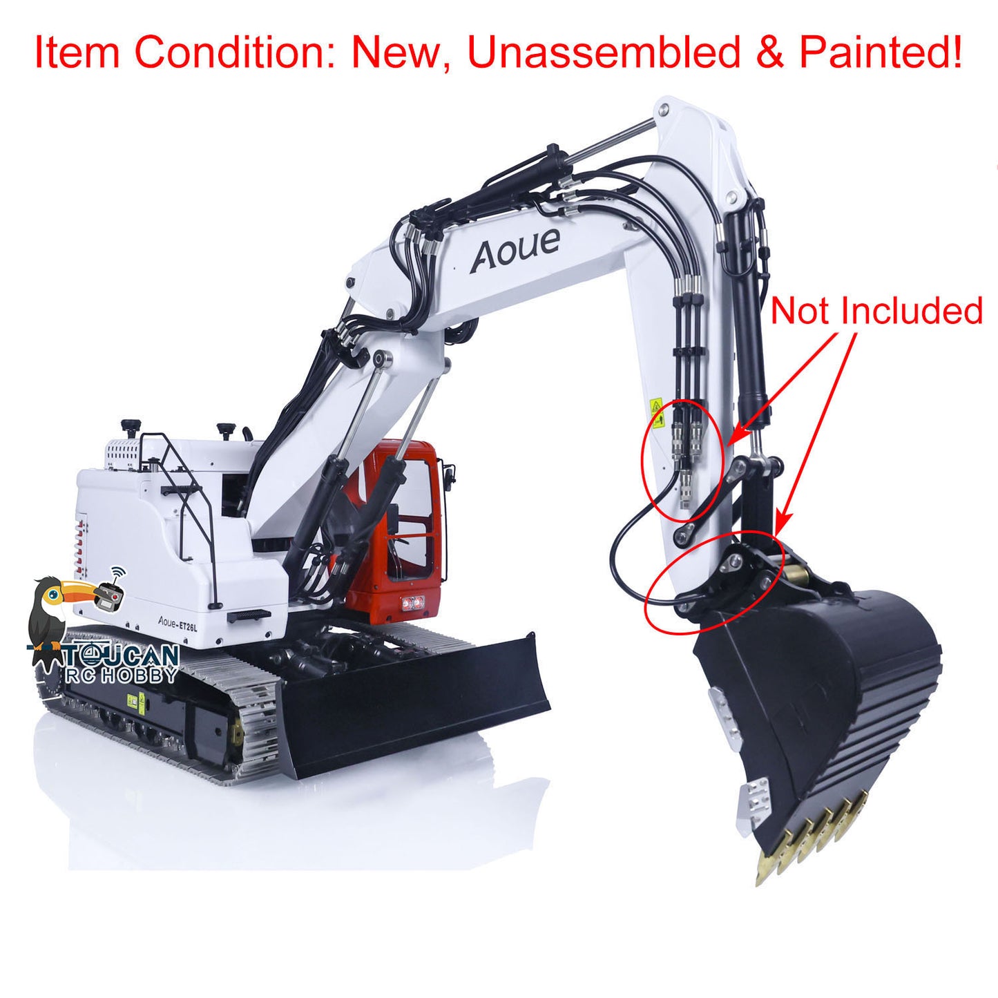 LESU 1/14 Aoue Metal ET26L Painted Unassembled Hydraulic Three-section RC Excavator B0012