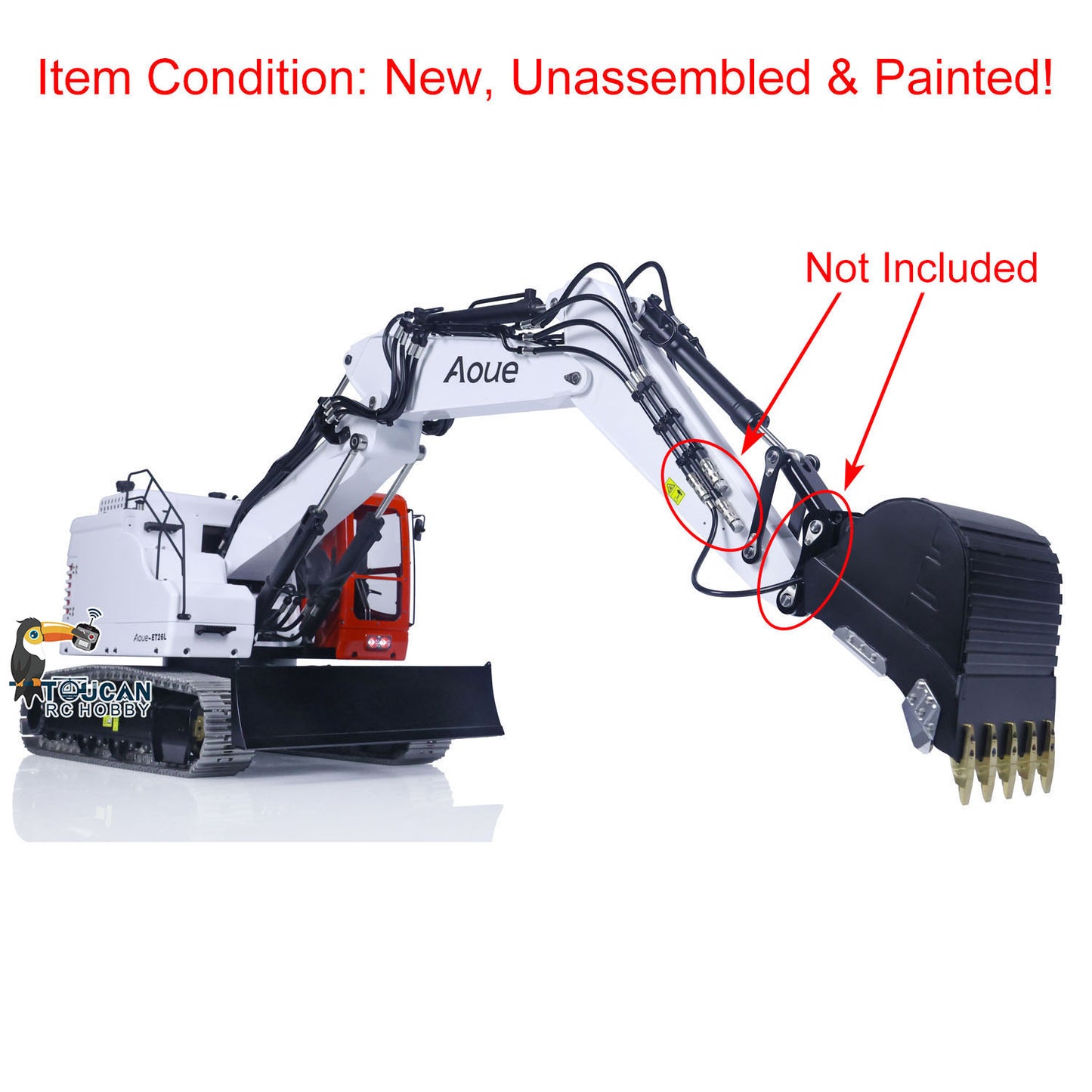 LESU 1/14 Aoue Metal ET26L Painted Unassembled Hydraulic Three-section RC Excavator B0012