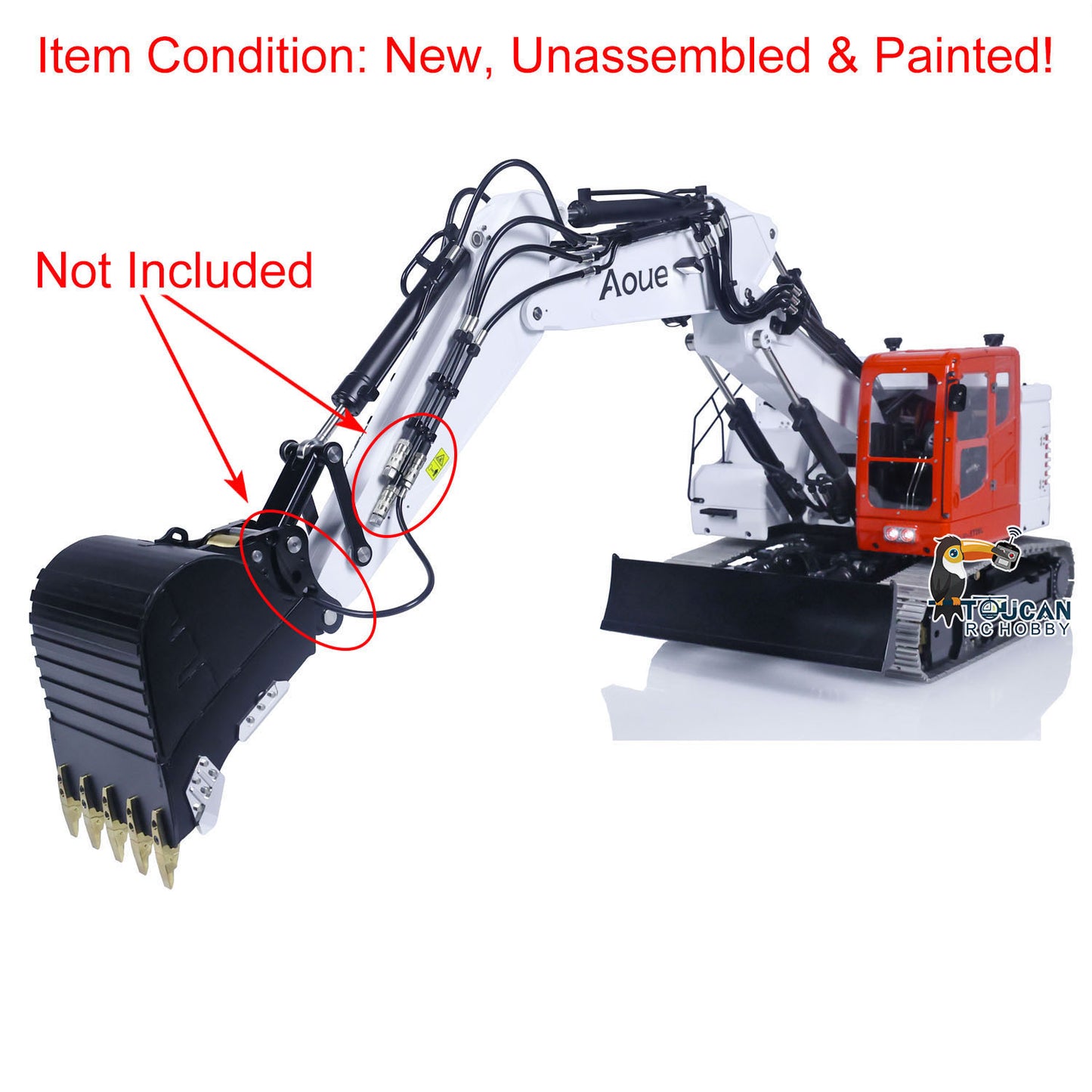 LESU 1/14 Aoue Metal ET26L Painted Unassembled Hydraulic Three-section RC Excavator B0012