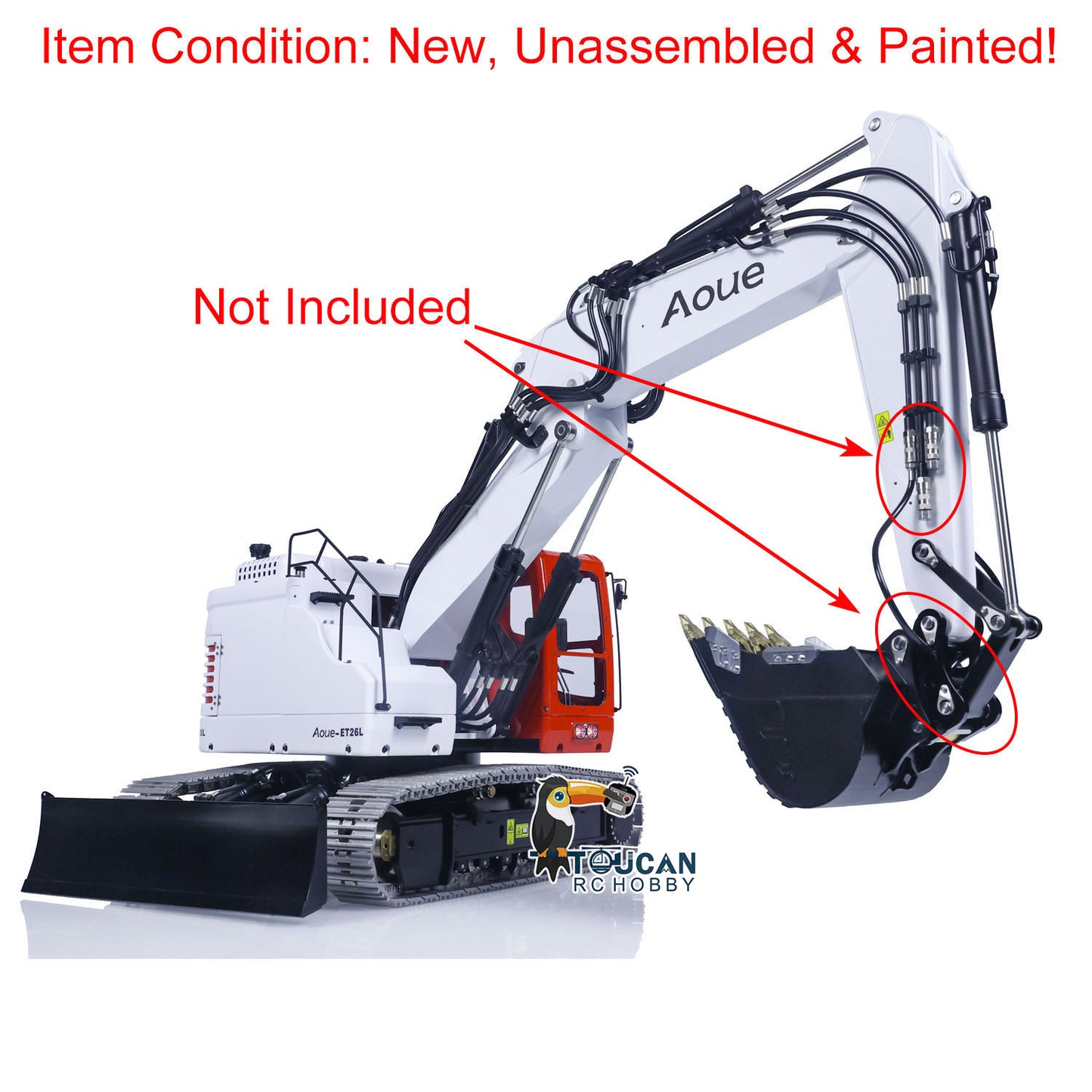 LESU 1/14 Aoue Metal ET26L Painted Unassembled Hydraulic Three-section RC Excavator B0012