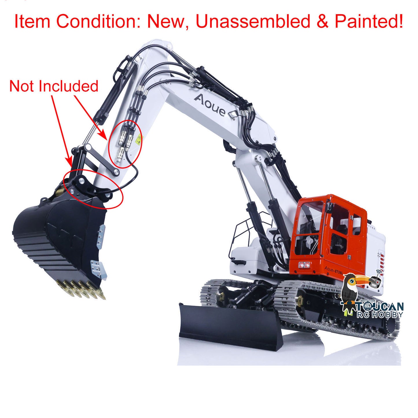 LESU 1/14 Aoue Metal ET26L Painted Unassembled Hydraulic Three-section RC Excavator B0012