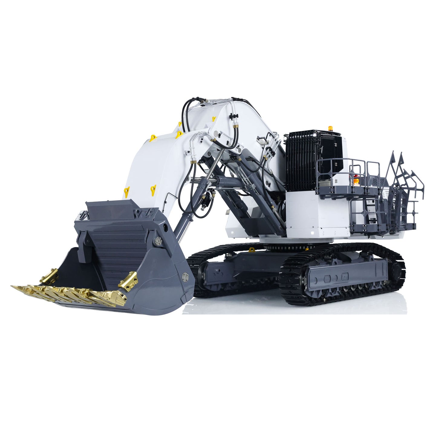 LESU 1/14 Heavy RC Hydraulic Excavator AOUE 9150 for Forward Shovel Double-Pump Digger PNP Construction vehicle Car  Light System