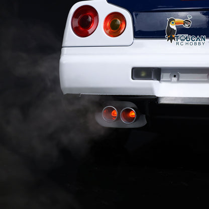 Capo 1/8 Assembled Painted RTR 4x4 4WD R34 RC Racing Drifting Car With Sound Light System Smoke Function
