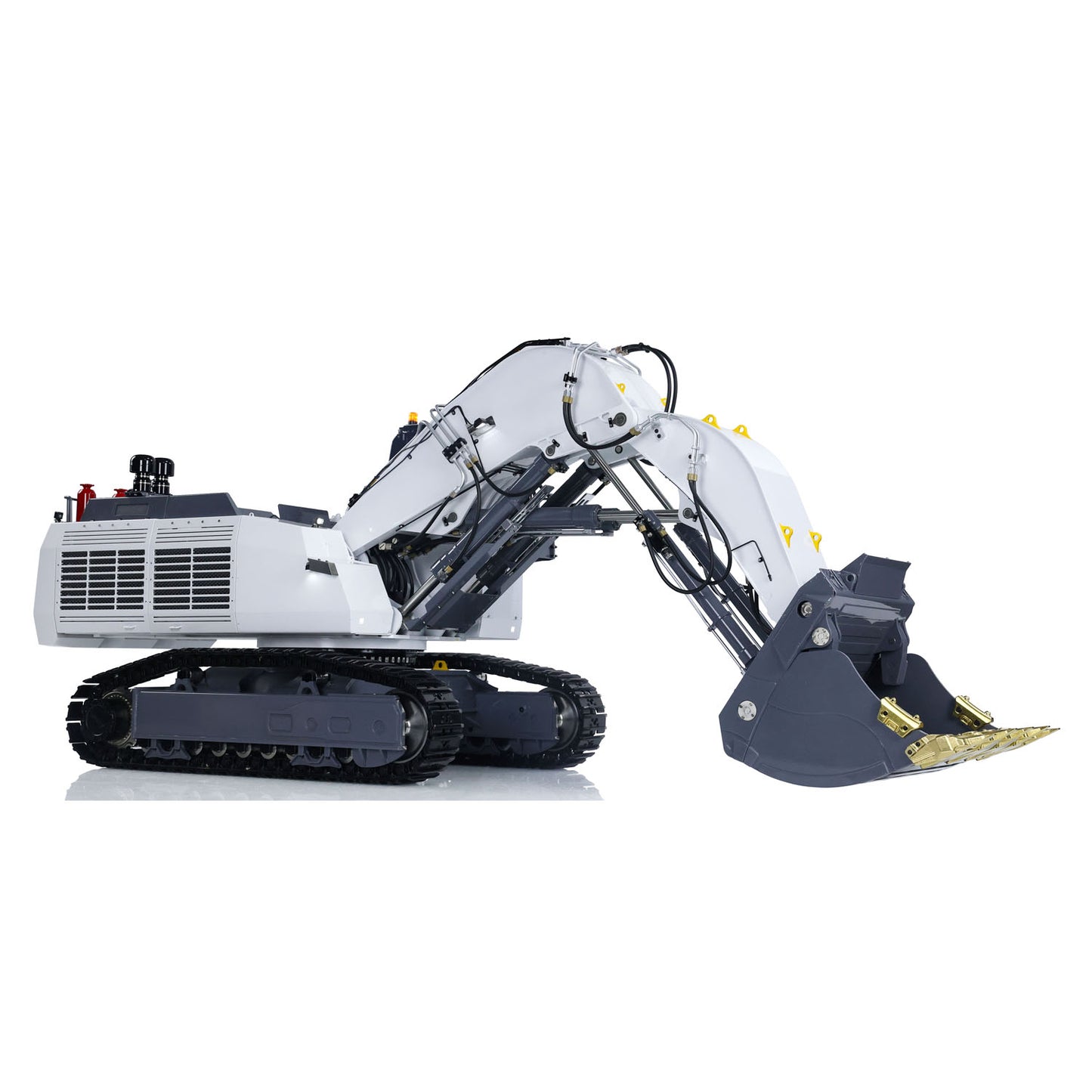 LESU 1/14 Heavy RC Hydraulic Excavator AOUE 9150 for Forward Shovel Double-Pump Digger PNP Construction vehicle Car  Light System