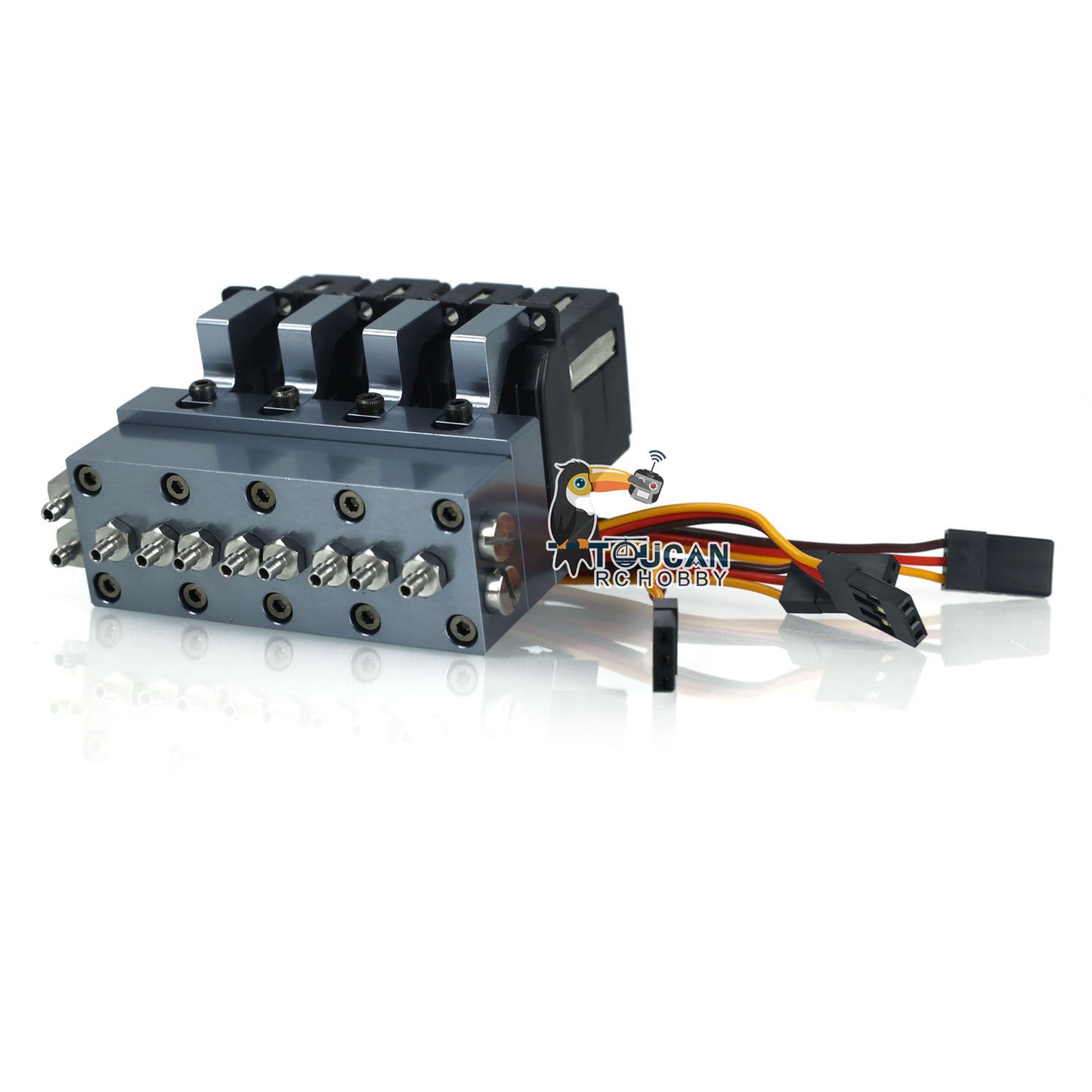 CUT Model Metal Directional Valve with 1CH/2CH/3CH/4CH/5CH for 1/14 RC Excavator Loader Forklift Truck