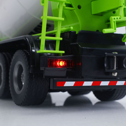 Fast Shipping Metal 1/14 RC Mixer Truck RTR 2.4GHz Radio 12CH Light Sound Effects Remote Control Agitating Lorry Finished Model Toys Battery