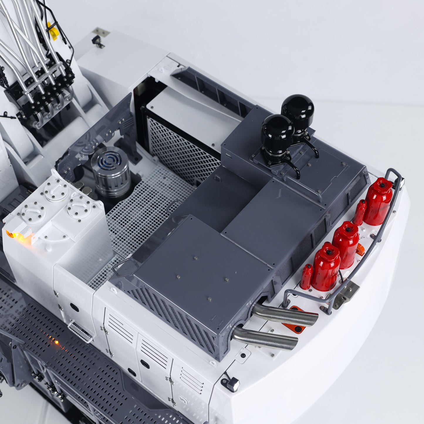 LESU 1/14 Heavy RC Hydraulic Excavator AOUE 9150 for Forward Shovel Double-Pump Digger PNP Construction vehicle Car  Light System