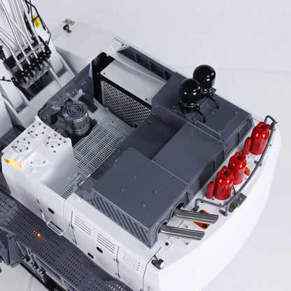 LESU 1/14 Heavy RC Hydraulic Excavator AOUE 9150 for Forward Shovel Double-Pump Digger PNP Construction vehicle Car  Light System