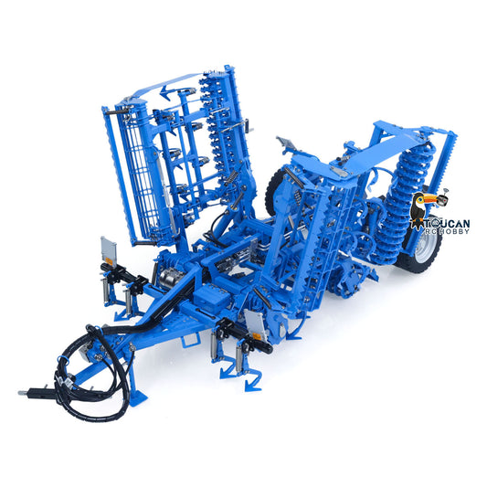 LESU Metal K500 Seedbed Pre-sowing Soil Preparation Machine Planter Plough for 1/14 RC Hydraulic Tractor Car AOUE 1050 Model