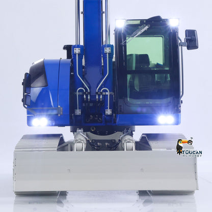 JDM-208 1/14 7CH Remote Control Hydraulic Excavator R920 2Arms Metal RC Digger Flysky PL18 EV Lite Sound System Quick Coupler