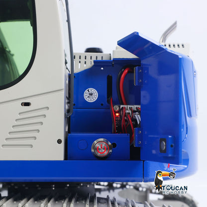 JDM-208 1/14 7CH Remote Control Hydraulic Excavator R920 2Arms Metal RC Digger Flysky PL18 EV Lite Sound System Quick Coupler