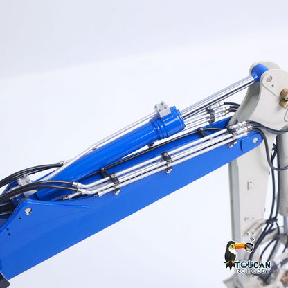 JDM-208 1/14 7CH Remote Control Hydraulic Excavator R920 2Arms Metal RC Digger Flysky PL18 EV Lite Sound System Quick Coupler