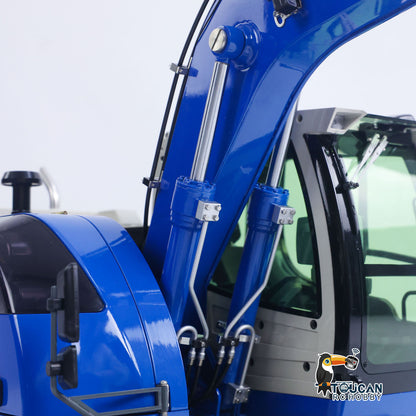 JDM-208 1/14 7CH Remote Control Hydraulic Excavator R920 2Arms Metal RC Digger Flysky PL18 EV Lite Sound System Quick Coupler