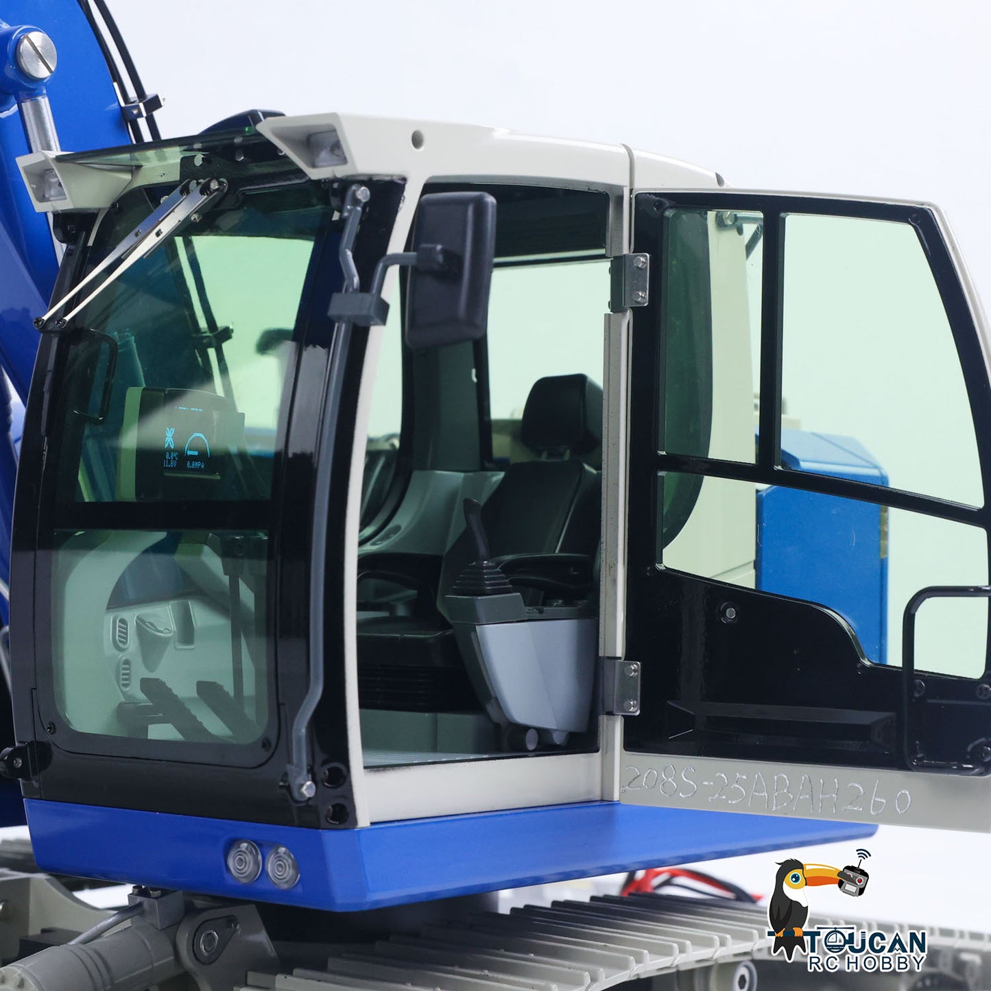 JDM-208 1/14 7CH Remote Control Hydraulic Excavator R920 2Arms Metal RC Digger Flysky PL18 EV Lite Sound System Quick Coupler