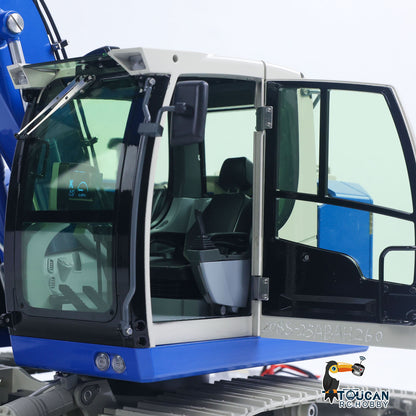 JDM-208 1/14 7CH Remote Control Hydraulic Excavator R920 2Arms Metal RC Digger Flysky PL18 EV Lite Sound System Quick Coupler