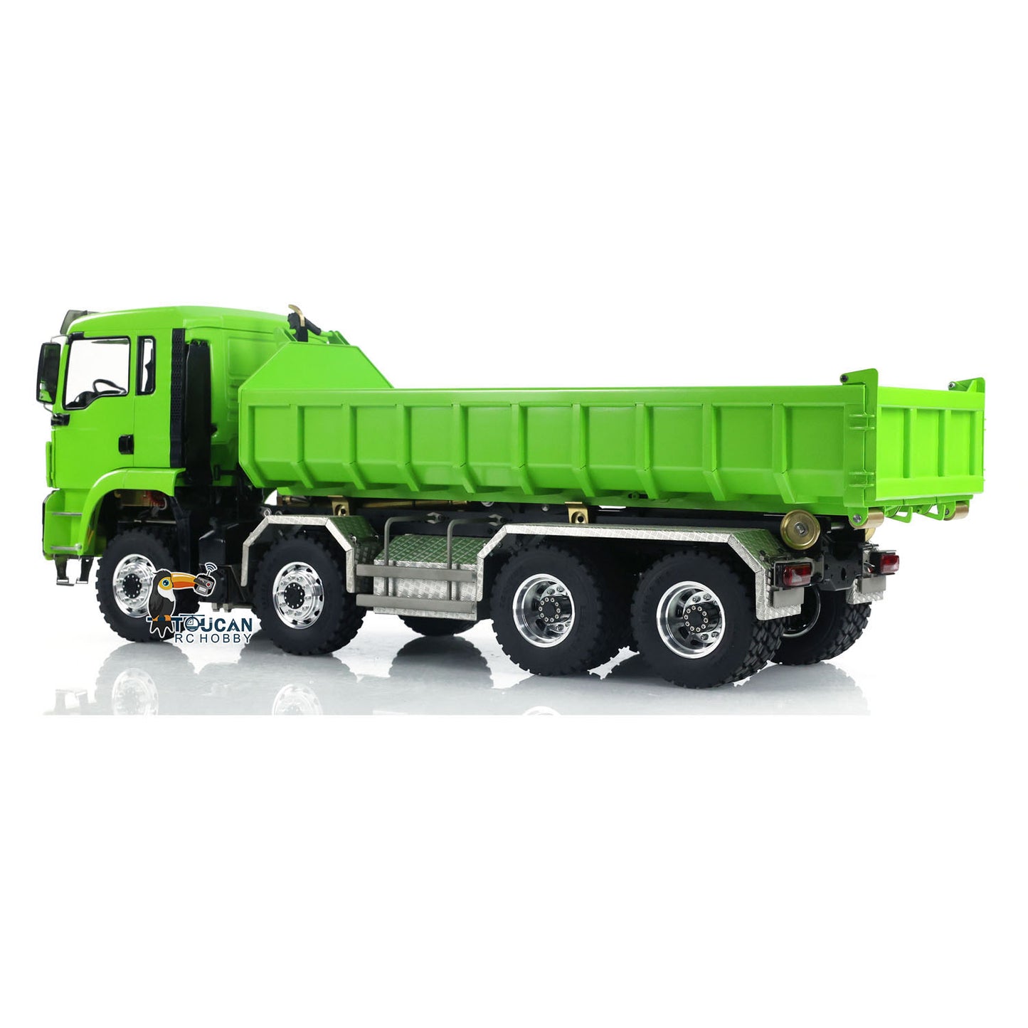 LESU TGS 1/14 RC Hydraulic Roll On Off Dump Truck 8x8 Metal Chassis Dumper Differential Lock EDS Axles 2Speed Gearbox Model Car