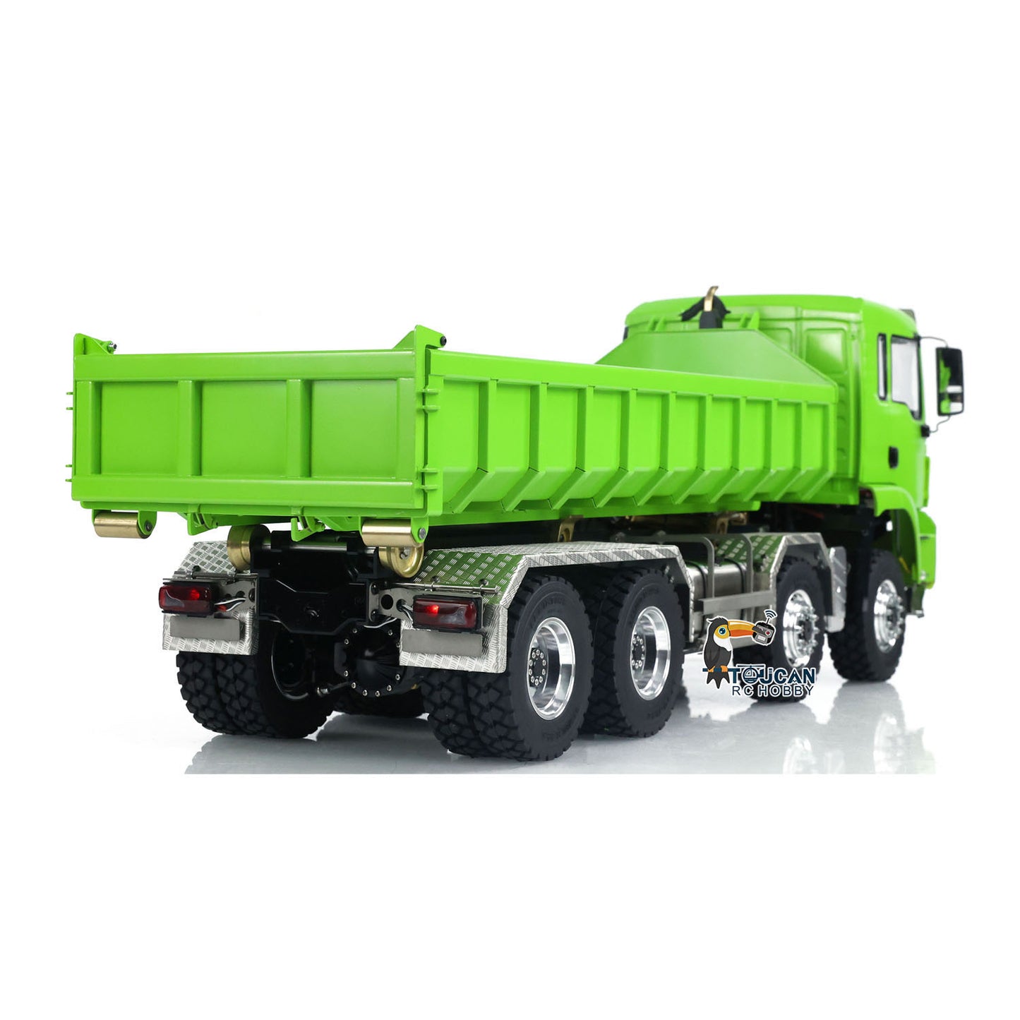 LESU TGS 1/14 RC Hydraulic Roll On Off Dump Truck 8x8 Metal Chassis Dumper Differential Lock EDS Axles 2Speed Gearbox Model Car