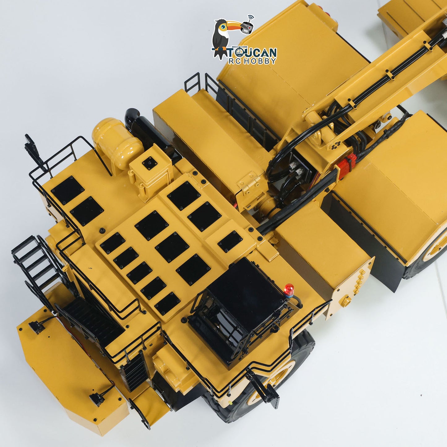 Metal 1/20 RC Heavy Duty Hydraulic Mining Trailer Truck C739D PRO Gooseneck Car Remote Control Construction Machine Raedy to Run Battery