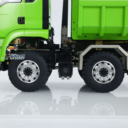 LESU TGS 1/14 RC Hydraulic Roll On Off Dump Truck 8x8 Metal Chassis Dumper Differential Lock EDS Axles 2Speed Gearbox Model Car