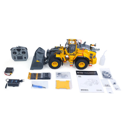 Double E Metal 1/14 4X4 Remote Control Hydraulic Loader L260H Axle Locks 2Speed Gearbox Brushless Motor Battery RTR Light System