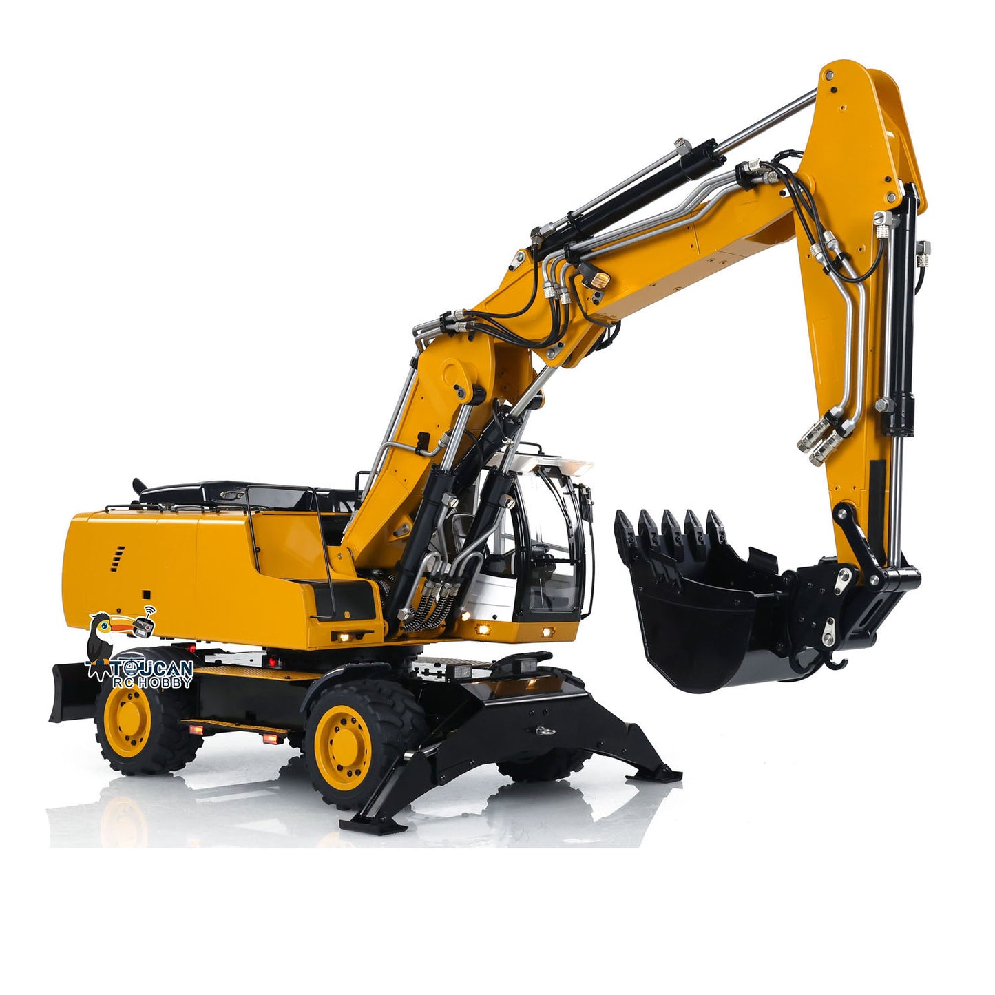 1/14 Wheeled RC Hydraulic Excavator 946-3 PL18EV Radio Controller Digger Ripper Grab
