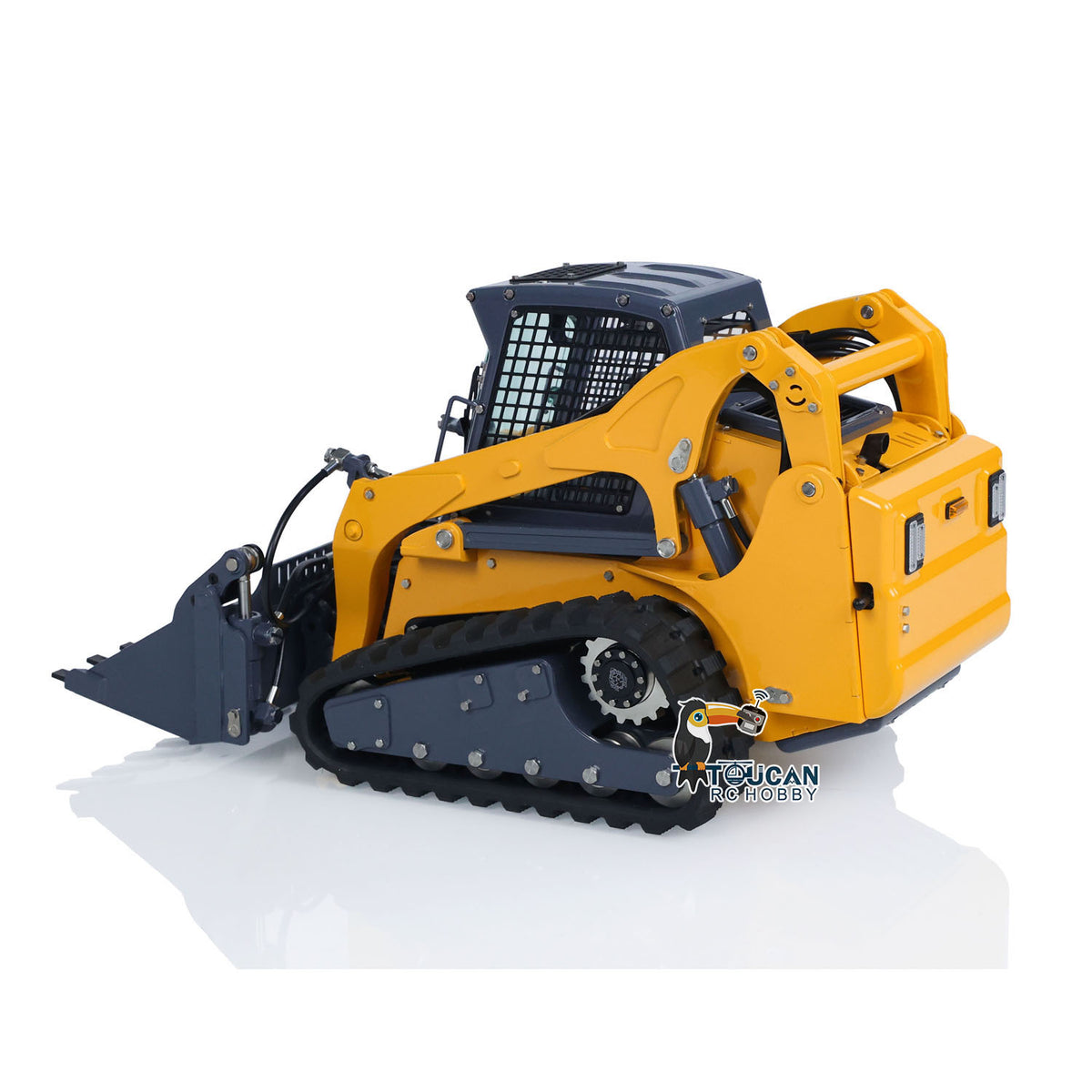 US Stock LESU AoueLT5 1/14 Stainless Steel Hydraulic RC Skid-Steer Loader B0008 with Light Sound System I6S Radio System